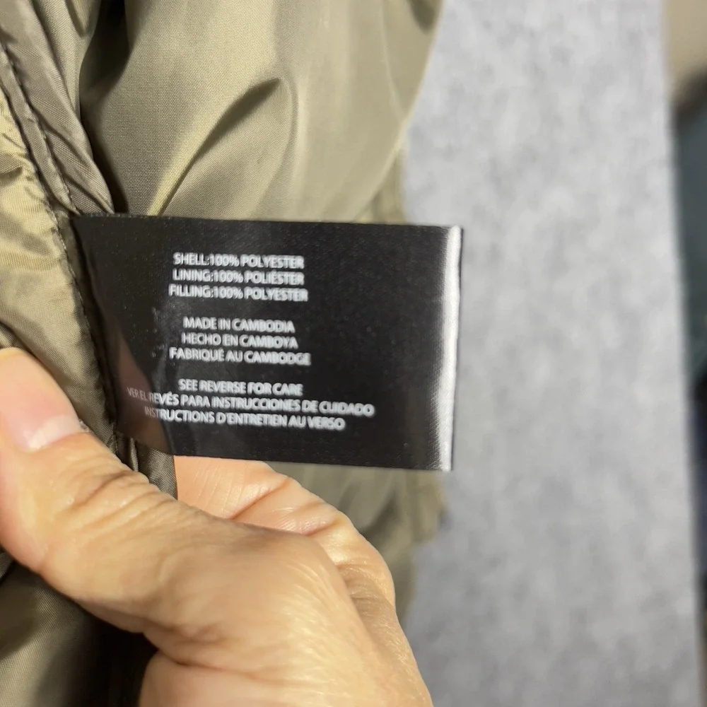 Banana Republic Men's XXL Quilted Bomber Jacket Olive Diamond Full Zip